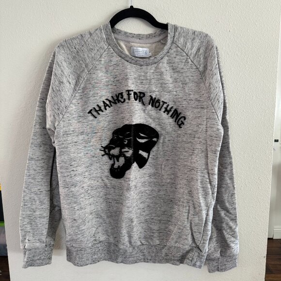 Eleven Paris Thanks For Nothing Panther Sweatshirt Gray L - Picture 1 of 4
